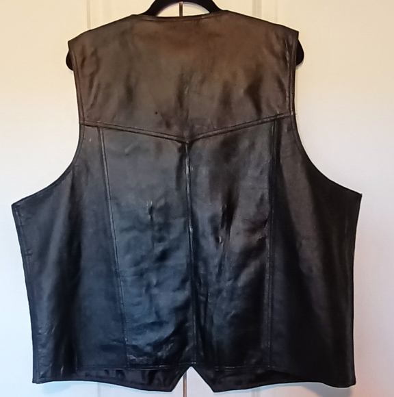 USA BIKERS DREAM APPAREL MEN'S LEATHER VESTS - Picture 2 of 8